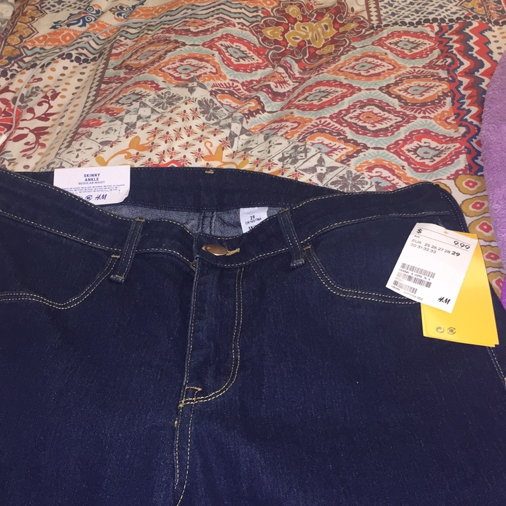 Skinny ankle regular waist dark jeans